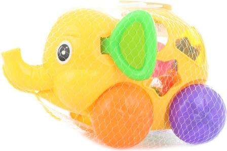 Bērnu ievietošanas rotaļlieta ziloņa formā 18+ mēn.