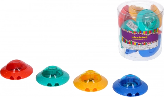 Apaļais divu zīmuļu asināmais ar tvertni