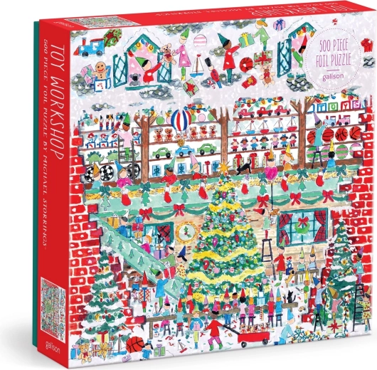 Foil Puzzle Michael Storrings Christmas Toy Workshop 500 Pieces