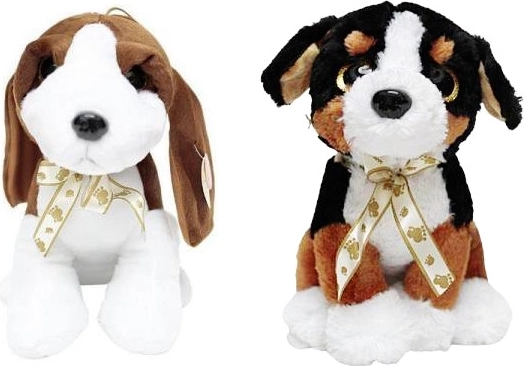 Plush Puppy with Ribbon – Medium