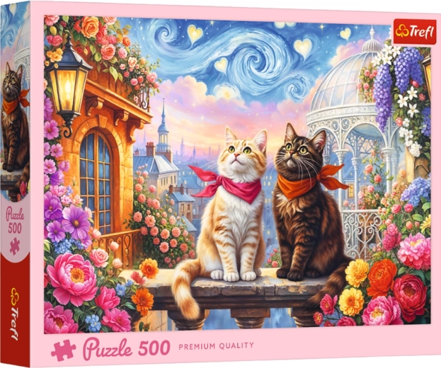 Puzzle 500 gabalu – Iemīlējušās kaķītes TREFL