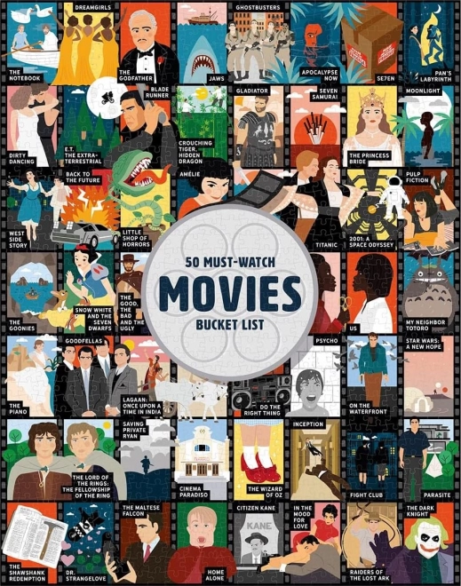 Puzzle bucket list: 50 films you must see – 1000 pieces