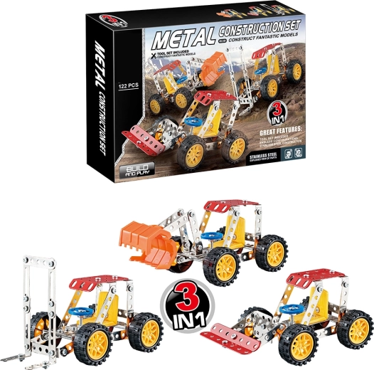 Metal Construction Set – Agricultural Machinery, 122 Pieces
