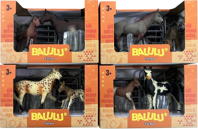 BALULU farm playset horse with foal, assorted - 1 piece