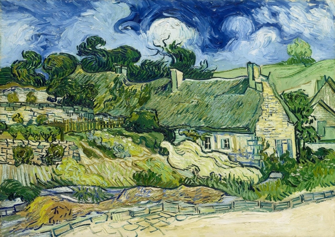 Izbaudiet puzli Vincent van Gogh: Salmu mājiņas Kordevilā, 1000 detaļas