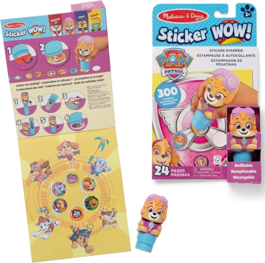 Melissa & Doug Sticker Wow! Ķepu patruļa Skye – uzlīmju zīmogs un uzdevumu grāmatiņa