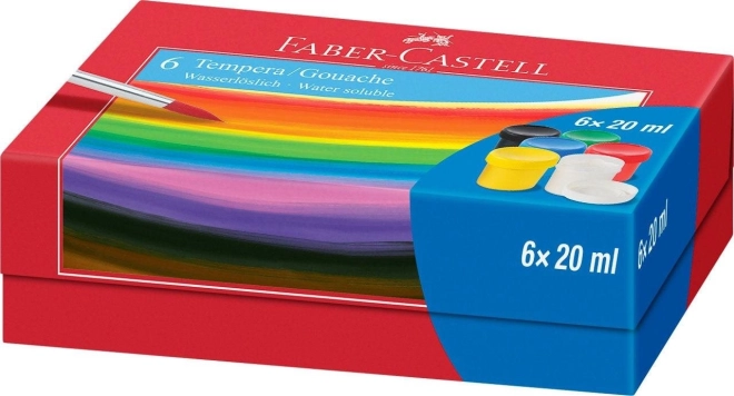 Faber-Castell tempera krāsas 6x20 ml