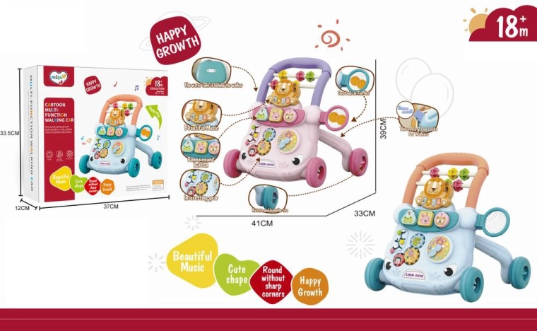Stumjamais staigulis lauva ar mūziku, rozā
