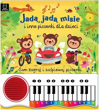 Jadą, jadą misie un citas bērnu dziesmas – grāmata ar klavierītēm
