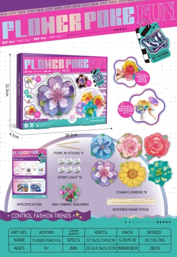 Creative kit for making a glowing flower bouquet
