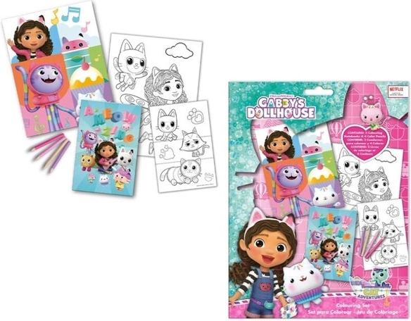 coloring set with 12 mini crayons GABBY’S DOLLHOUSE