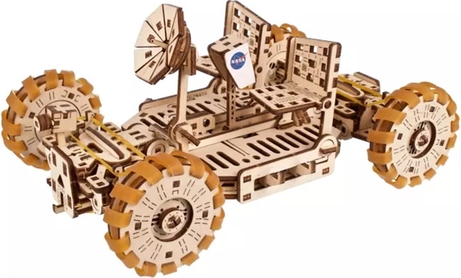 Ugears NASA mēness transportlīdzeklis – 3D koka mehāniska puzle