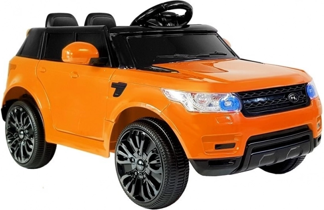 Oranžīgs elektriskais bērnu SUV automobilis