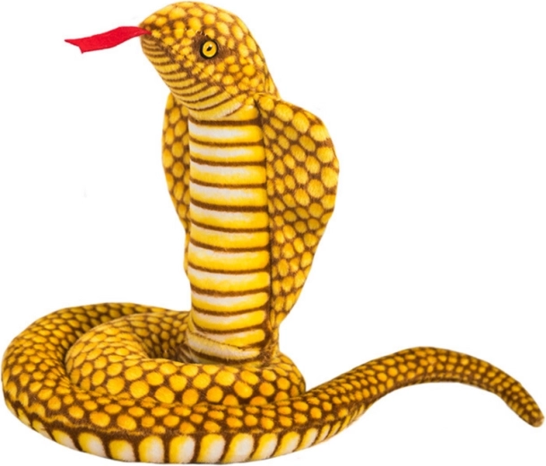 Plīša čūska King Cobra Yellow 100 cm, mīkstā rotaļlieta