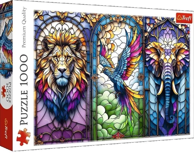 Trefl Stained Glass Animals 1000-Piece Puzzle