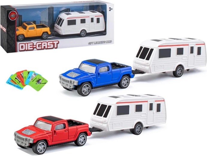 Metal pickup with caravan – vehicle set