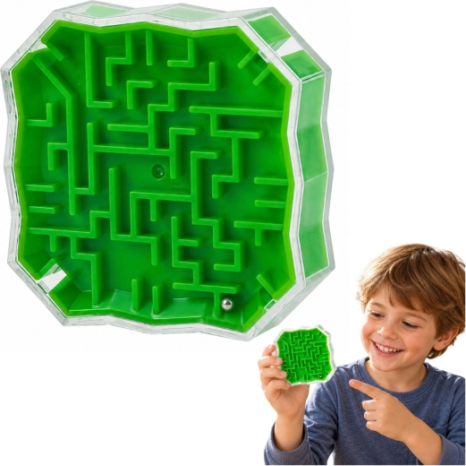 Logic Labyrinth Game with Green Marble