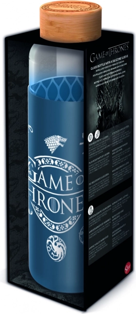 Stikla pudele ar silikona apvalku 585 ml – GAME OF THRONES