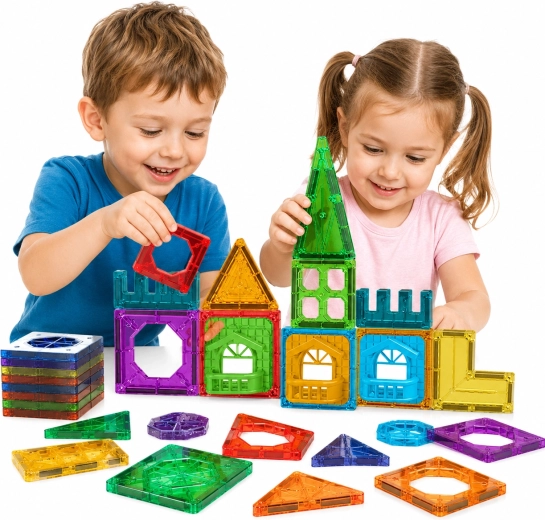 3D Magnetic Building Blocks WOOPIE – Educational Castle Set, 30 pcs