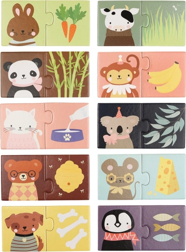 A Little Lovely Company matching puzzle: treats for animals