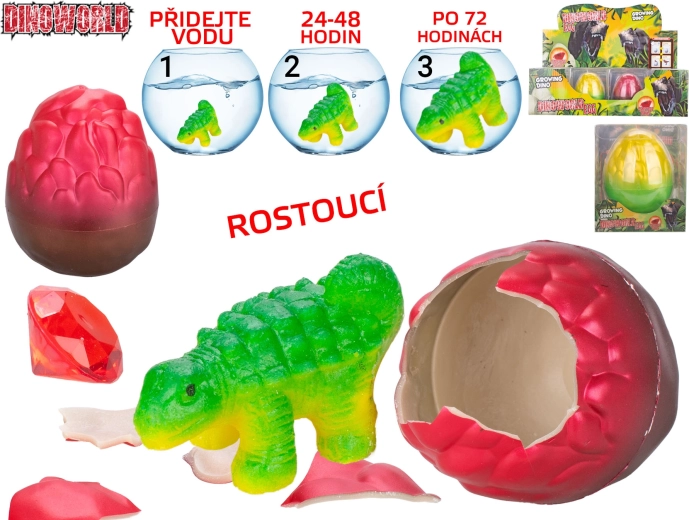 Dinoworld izšķiļams un augošs dinozaurs ar dārgakmeni