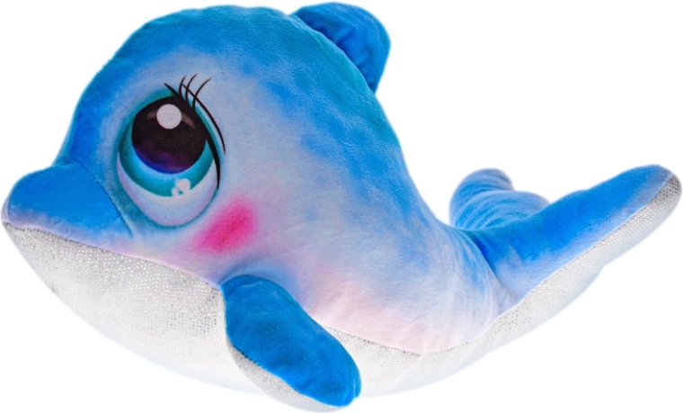 Plush dolphin with sparkly belly 30 cm