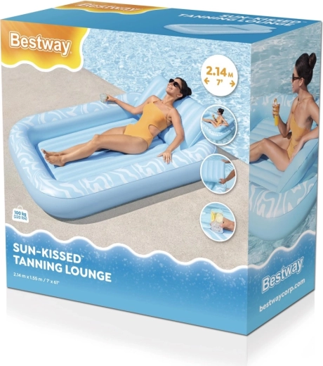Bestway piepūšamais zvilnis Sun-Kissed ar galvas balstu un dzēriena turētāju