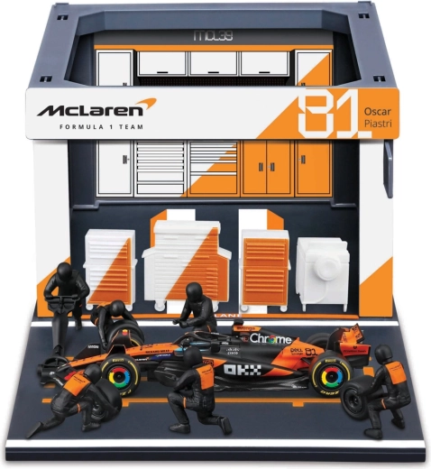 Bburago Formula Racing F1 Pit Pass set McLaren MCL39 2025 Oscar Piastri 1:43