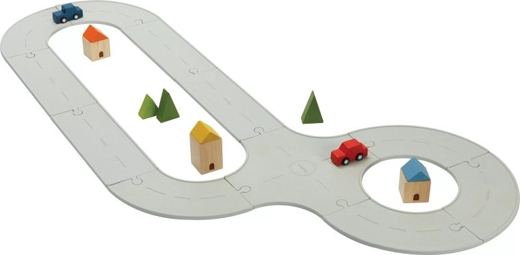 Gumijas auto un vilcienu trase PlanToys