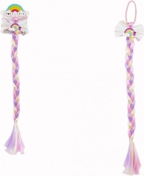 Matu gumija ar banti un krāsainu bizi ar fliteriem