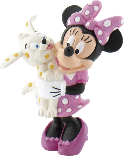 Minnie Mouse with Puppy hand-painted figurine