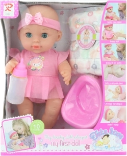 Lellīte ar skaņām un čurāšanas funkciju ar piederumiem