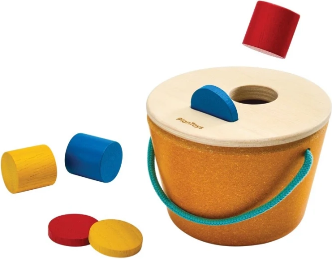 PlanToys šķirošanas spainītis – cilindri un monētas