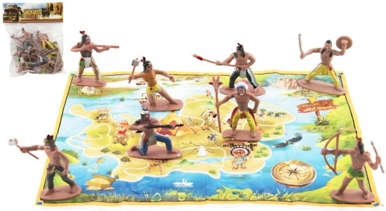 Indiāņu figūriņas ar karti