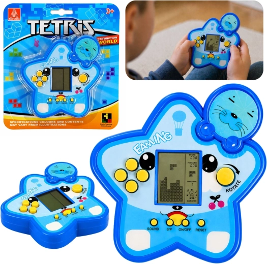 Electronic TETRIS Game in Star Shape – Blue
