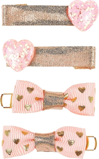 Souza! Zora Hair Clips with Bows and Hearts - 4 pcs