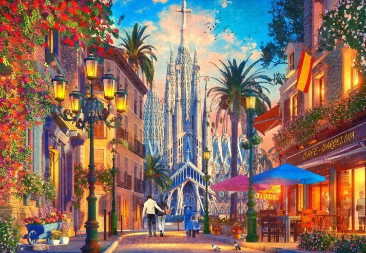 Puzzle Barcelona 1000 pieces BLUEBIRD