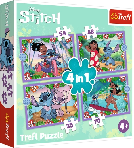 Puzzle Lilo & Stitch 4in1 Crazy Day Trefl