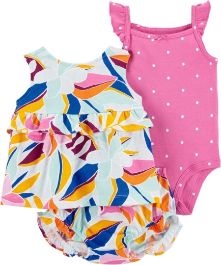Carter's 3 daļu komplekts mazulim Multi Floral – 9m