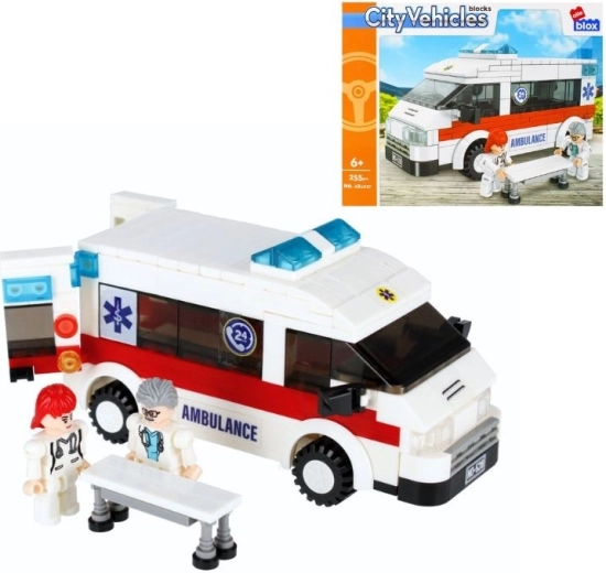 Alleblox City ambulance – 255-piece building set with minifigures