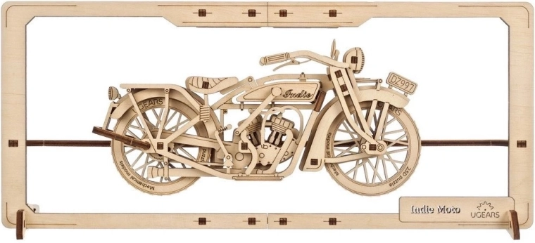Ugears koka mehāniskā 2,5D puzle Indie Moto