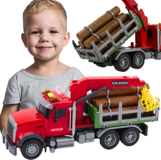 Woopie log truck with rotating crane, lights and sounds 1:14
