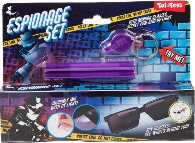 Spiega komplekts ar brillēm un UV pildspalvām