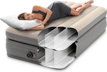 Piepūšamā gulta Dura‑Beam Twin Comfort Elevated ar iebūvētu elektrisko pumpi