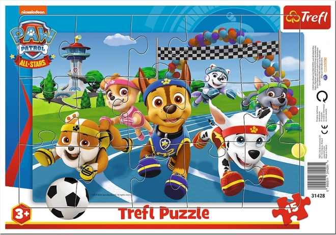 PUZZLE Paw Patrol – Vienmēr gatavi palīdzēt, 15 gab.
