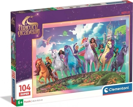 Clementoni puzzle Unicorn Academy Super 104 pieces