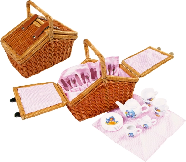 Romantic Picnic Basket – small foot children's tea set (30 pieces)