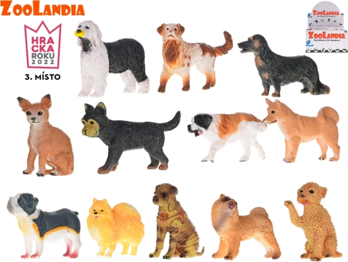 Zoolandia sunītis – plastmasas suņu šķirņu figūriņas 5–9 cm