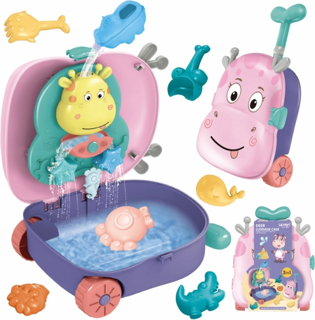 Woopie 3 vienā koferītis ar smilšu komplektu un ūdens galdiņu – Pejsek