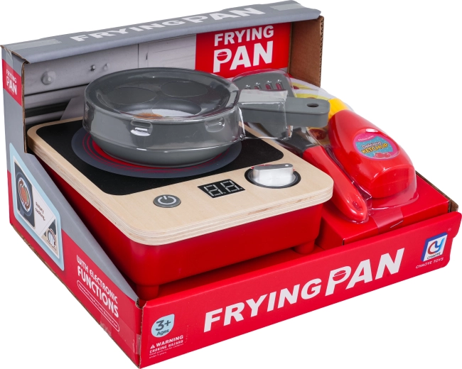 Children's wooden cooker with accessories